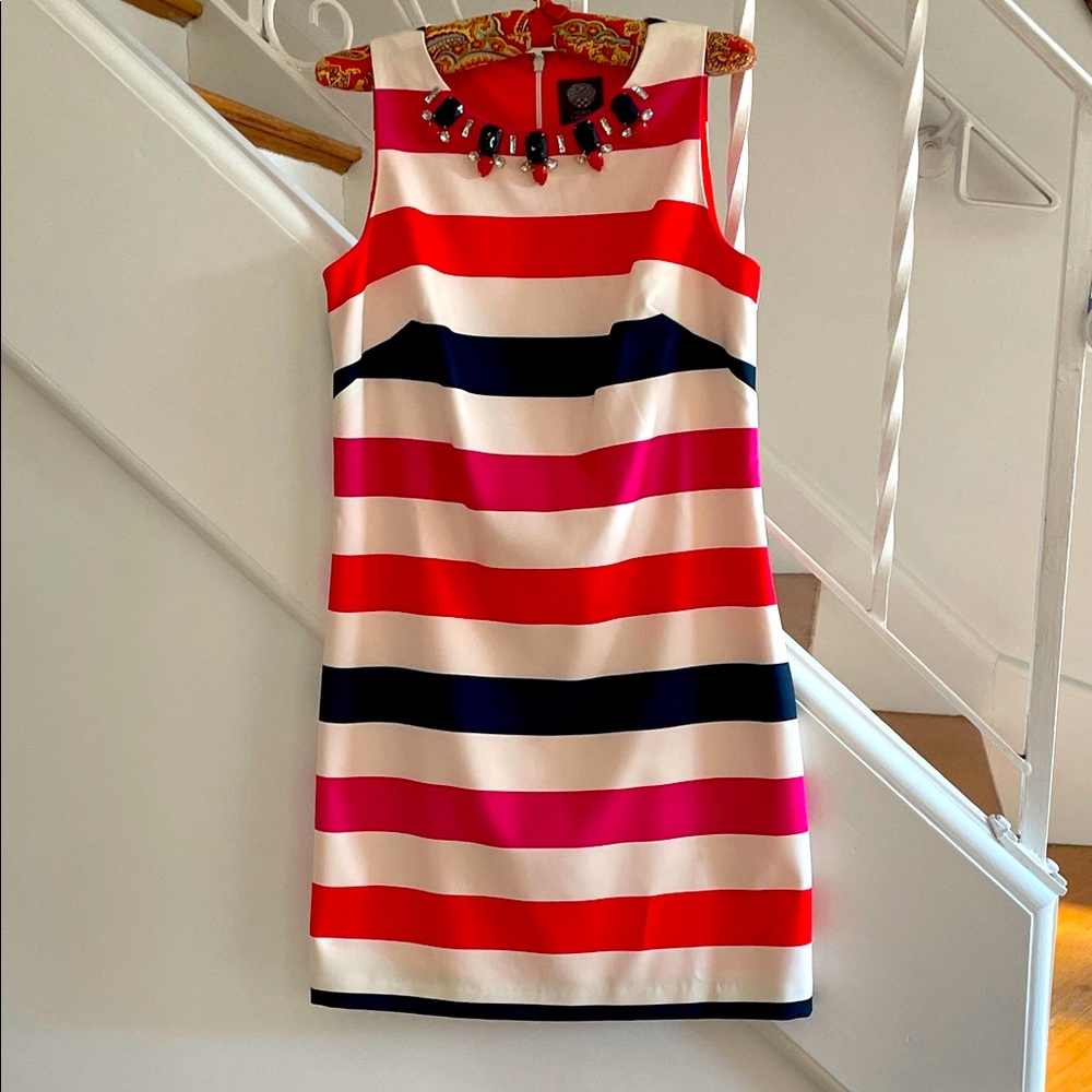 Vince Camuto Colorful Striped mini dress